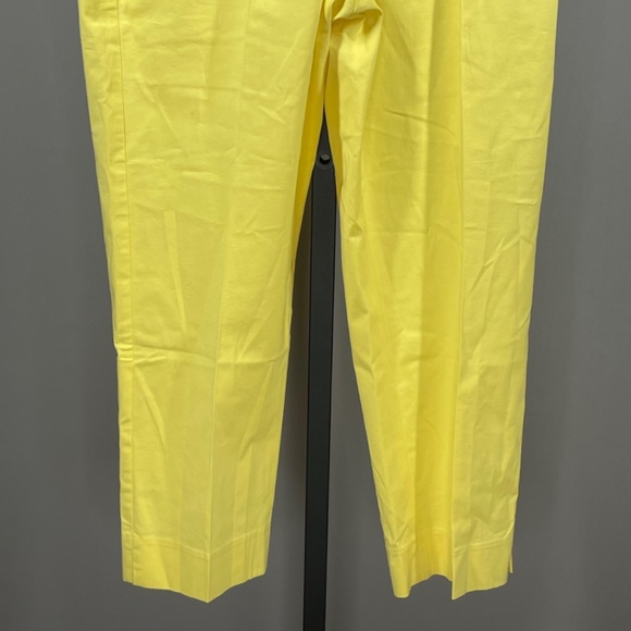 NEW Talbots Pants Womens 8 yellow straight leg casual classic colorful - Picture 3 of 9